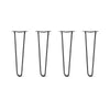 DIY Hairpin Legs Hairpin Legs 20" / Jet Black Satin / 1/2" Hairpin Legs Set of 4, 2-Rod Design - Jet Black Satin Powder Coated Finish