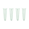 Hairpin Legs Set of 4, 3-Rod Design - Mint Powder Coated Finish