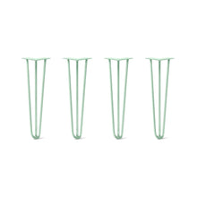  Hairpin Legs Set of 4, 3-Rod Design - Mint Powder Coated Finish