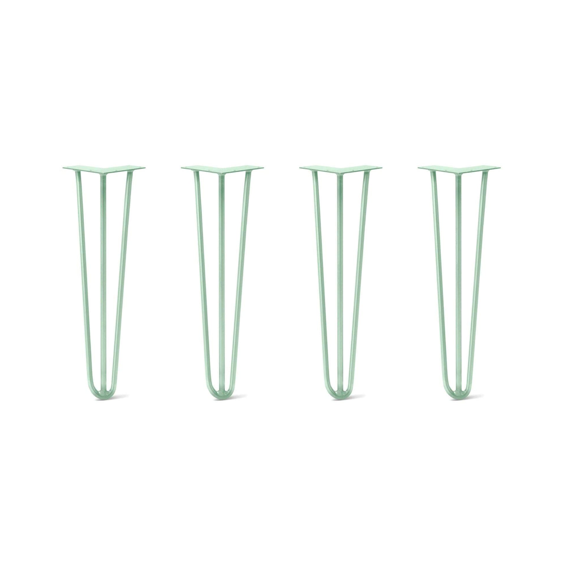 DIY Hairpin Legs Hairpin Legs 20" / Mint / 3/8" Hairpin Legs Set of 4, 3-Rod Design - Mint Powder Coated Finish