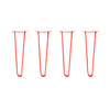 DIY Hairpin Legs Hairpin Legs 20" / Orange / Red / 1/2" Hairpin Legs Set of 4, 2-Rod Design - Orange-Red Powder Coated Finish