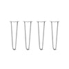 DIY Hairpin Legs Hairpin Legs 20" / Raw Steel / 1/2" Hairpin Legs Set of 4, 2-Rod Design - Raw Steel