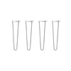 DIY Hairpin Legs Hairpin Legs 20" / Raw Steel / 3/8" Hairpin Legs Set of 4, 2-Rod Design - Raw Steel