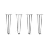 DIY Hairpin Legs Hairpin Legs 20" / Raw Steel / 3/8" Hairpin Legs Set of 4, 3-Rod Design - Raw Steel