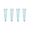 DIY Hairpin Legs Hairpin Legs 20" / Teal / 3/8" Hairpin Legs Set of 4, 3-Rod Design - Teal Powder Coated Finish