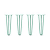 DIY Hairpin Legs Hairpin Legs 20" / Turquoise / 1/2" Hairpin Legs Set of 4, 3-Rod Design - Turquoise Powder Coated Finish
