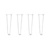 DIY Hairpin Legs Hairpin Legs 20" / White / 1/2" Hairpin Legs Set of 4, 2-Rod Design - White Powder Coated Finish