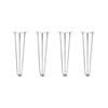 Hairpin Legs Set of 4, 3-Rod Design - White Powder Coated Finish