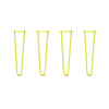 DIY Hairpin Legs Hairpin Legs 20" / Yellow / 1/2" Hairpin Legs Set of 4, 2-Rod Design - Yellow Powder Coated Finish