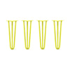 DIY Hairpin Legs Hairpin Legs 20" / Yellow / 1/2" Hairpin Legs Set of 4, 3-Rod Design - Yellow Powder Coated Finish