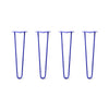DIY Hairpin Legs Hairpin Legs 21" / Blue / 1/2" Hairpin Legs Set of 4, 2-Rod Design - Blue Powder Coated Finish