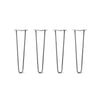 DIY Hairpin Legs Hairpin Legs 21" / Clear / 1/2" Hairpin Legs Set of 4, 2-Rod Design - Clear Coated Finish