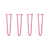 DIY Hairpin Legs Hairpin Legs 21" / Fuchsia / 1/2" Hairpin Legs Set of 4, 2-Rod Design - Fuchsia Powder Coated Finish