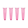 DIY Hairpin Legs Hairpin Legs 21" / Fuchsia / 1/2" Hairpin Legs Set of 4, 3-Rod Design - Fuchsia Powder Coated Finish