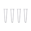 Hairpin Legs Set of 4, 2-Rod Design - Grey Powder Coated Finish