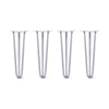 Hairpin Legs Set of 4, 3-Rod Design - Grey Powder Coated Finish