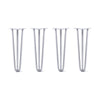 DIY Hairpin Legs Hairpin Legs 21" / Grey / 1/2" Hairpin Legs Set of 4, 3-Rod Design - Grey Powder Coated Finish