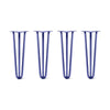 DIY Hairpin Legs Hairpin Legs 21" / Midnight Blue (Navy) / 1/2" Hairpin Legs Set of 4, 3-Rod Design - Midnight Blue (Navy) Powder Coated Finish