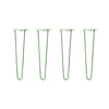 Hairpin Legs Set of 4, 2-Rod Design - Mint Powder Coated Finish