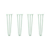 DIY Hairpin Legs Hairpin Legs 21" / Mint / 3/8" Hairpin Legs Set of 4, 3-Rod Design - Mint Powder Coated Finish
