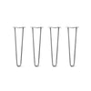 DIY Hairpin Legs Hairpin Legs 21" / Raw Steel / 1/2" Hairpin Legs Set of 4, 2-Rod Design - Raw Steel
