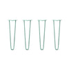 DIY Hairpin Legs Hairpin Legs 21" / Turquoise / 1/2" Hairpin Legs Set of 4, 2-Rod Design - Turquoise Powder Coated Finish
