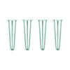 DIY Hairpin Legs Hairpin Legs 21" / Turquoise / 1/2" Hairpin Legs Set of 4, 3-Rod Design - Turquoise Powder Coated Finish