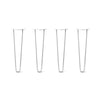 DIY Hairpin Legs Hairpin Legs 21" / White / 1/2" Hairpin Legs Set of 4, 2-Rod Design - White Powder Coated Finish