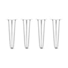 DIY Hairpin Legs Hairpin Legs 21" / White / 1/2" Hairpin Legs Set of 4, 3-Rod Design - White Powder Coated Finish