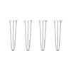 DIY Hairpin Legs Hairpin Legs 21" / White / 3/8" Hairpin Legs Set of 4, 3-Rod Design - White Powder Coated Finish