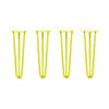 DIY Hairpin Legs Hairpin Legs 21" / Yellow / 1/2" Hairpin Legs Set of 4, 3-Rod Design - Yellow Powder Coated Finish