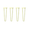 DIY Hairpin Legs Hairpin Legs 21" / Yellow / 3/8" Hairpin Legs Set of 4, 2-Rod Design - Yellow Powder Coated Finish