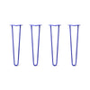 DIY Hairpin Legs Hairpin Legs 22" / Blue / 1/2" Hairpin Legs Set of 4, 2-Rod Design - Blue Powder Coated Finish