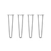 DIY Hairpin Legs Hairpin Legs 22" / Clear / 1/2" Hairpin Legs Set of 4, 2-Rod Design - Clear Coated Finish