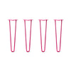 Hairpin Legs Set of 4, 2-Rod Design - Fuchsia Powder Coated Finish