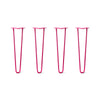 DIY Hairpin Legs Hairpin Legs 22" / Fuchsia / 1/2" Hairpin Legs Set of 4, 2-Rod Design - Fuchsia Powder Coated Finish