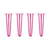 DIY Hairpin Legs Hairpin Legs 22" / Fuchsia / 1/2" Hairpin Legs Set of 4, 3-Rod Design - Fuchsia Powder Coated Finish