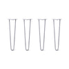 DIY Hairpin Legs Hairpin Legs 22" / Grey / 1/2" Hairpin Legs Set of 4, 2-Rod Design - Grey Powder Coated Finish