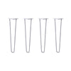 DIY Hairpin Legs Hairpin Legs 22" / Grey / 3/8" Hairpin Legs Set of 4, 2-Rod Design - Grey Powder Coated Finish