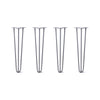 DIY Hairpin Legs Hairpin Legs 22" / Grey / 3/8" Hairpin Legs Set of 4, 3-Rod Design - Grey Powder Coated Finish