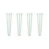 DIY Hairpin Legs Hairpin Legs 22" / Mint / 3/8" Hairpin Legs Set of 4, 3-Rod Design - Mint Powder Coated Finish