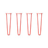 DIY Hairpin Legs Hairpin Legs 22" / Orange / Red / 1/2" Hairpin Legs Set of 4, 2-Rod Design - Orange-Red Powder Coated Finish
