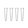 DIY Hairpin Legs Hairpin Legs 22" / Raw Steel / 1/2" Hairpin Legs Set of 4, 2-Rod Design - Raw Steel