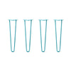 Hairpin Legs Set of 4, 2-Rod Design - Teal Powder Coated Finish