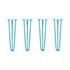 Hairpin Legs Set of 4, 3-Rod Design - Teal Powder Coated Finish