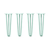 DIY Hairpin Legs Hairpin Legs 22" / Turquoise / 1/2" Hairpin Legs Set of 4, 3-Rod Design - Turquoise Powder Coated Finish
