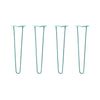 DIY Hairpin Legs Hairpin Legs 22" / Turquoise / 3/8" Hairpin Legs Set of 4, 2-Rod Design - Turquoise Powder Coated Finish