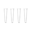 DIY Hairpin Legs Hairpin Legs 22" / White / 1/2" Hairpin Legs Set of 4, 2-Rod Design - White Powder Coated Finish