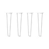 DIY Hairpin Legs Hairpin Legs 22" / White / 3/8" Hairpin Legs Set of 4, 2-Rod Design - White Powder Coated Finish