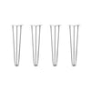 DIY Hairpin Legs Hairpin Legs 22" / White / 3/8" Hairpin Legs Set of 4, 3-Rod Design - White Powder Coated Finish
